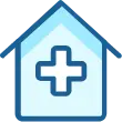 house with a health cross