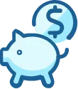 piggy bank with coin being deposited